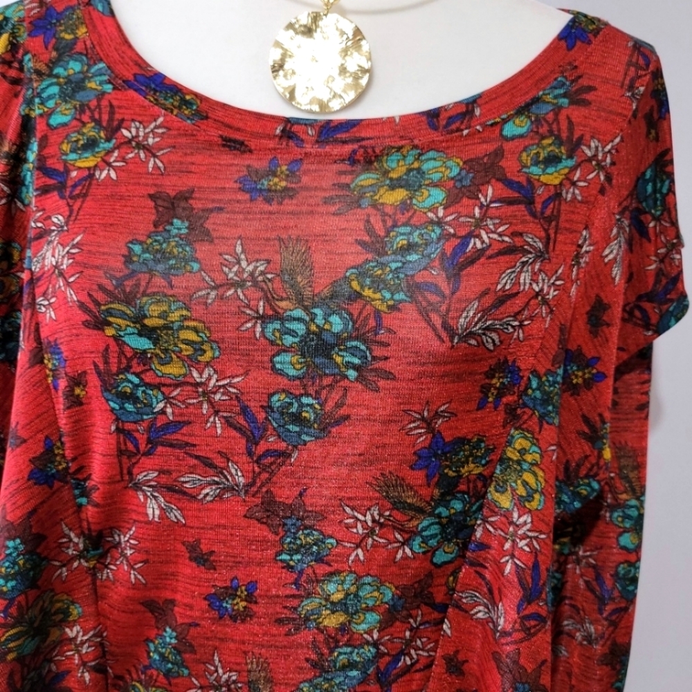 Free People Women's Dock Street Red Floral Combo Top - Picture 4 of 16